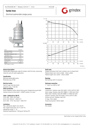 Pompe autoadescanti per acque torbide Grindex Sandy D Inox