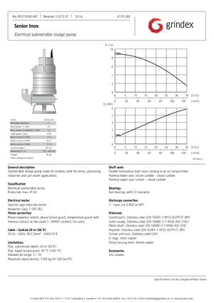 Pompe autoadescanti per acque torbide Grindex Senior Inox