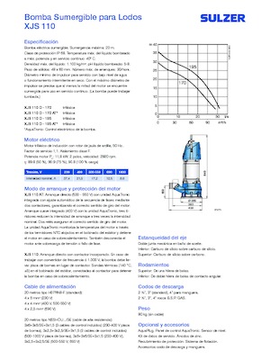Pompe autoadescanti per acque torbide Sulzer XJS 110 D-170