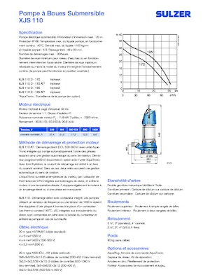 Pompe autoadescanti per acque torbide Sulzer XJS 110 D-170