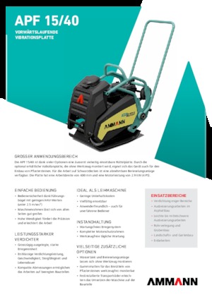 Piastre vibranti monodirezionali Ammann APF 1540
