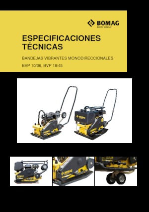 Piastre vibranti monodirezionali Bomag BVP 18/45
