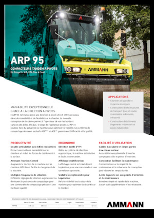 Compattatori stradali vibranti tandem Ammann ARP 95