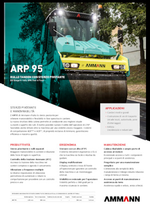 Compattatori stradali vibranti tandem Ammann ARP 95