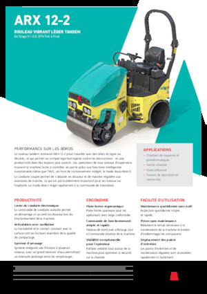 Compattatori stradali vibranti tandem Ammann ARX 12-2