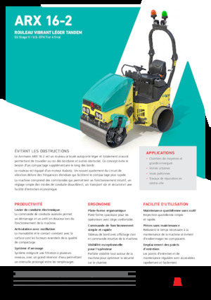 Compattatori stradali vibranti tandem Ammann ARX 16-2