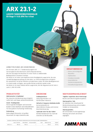 Compattatori stradali vibranti tandem Ammann ARX 23.1-2