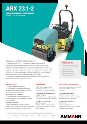 Compattatori stradali vibranti tandem Ammann ARX 23.1-2
