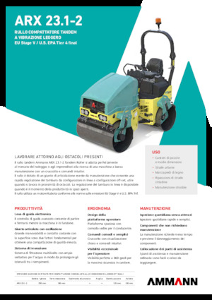Compattatori stradali vibranti tandem Ammann ARX 23.1-2