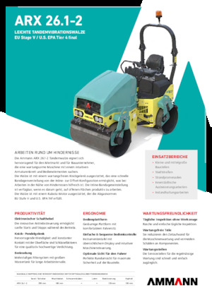 Compattatori stradali vibranti tandem Ammann ARX 26.1-2