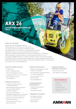 Compattatori stradali vibranti tandem Ammann ARX 26