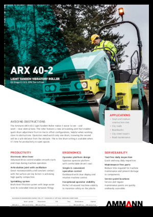 Compattatori stradali vibranti tandem Ammann ARX 40 -2
