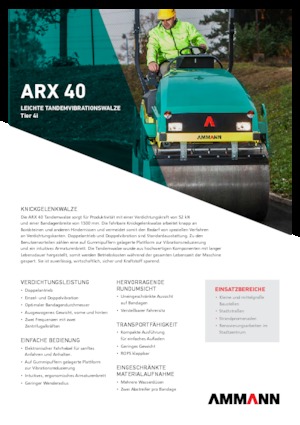 Compattatori stradali vibranti tandem Ammann ARX 40