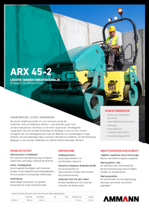 Compattatori stradali vibranti tandem Ammann ARX 45-2