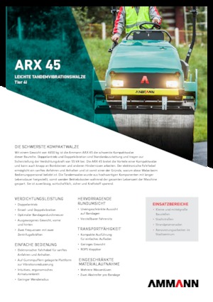 Compattatori stradali vibranti tandem Ammann ARX 45
