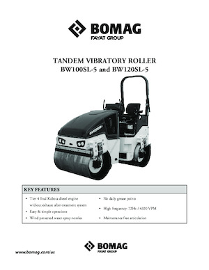 Compattatori stradali vibranti tandem Bomag BW 100 SL-5