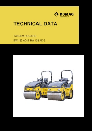 Compattatori stradali vibranti tandem Bomag BW 135 AD-5