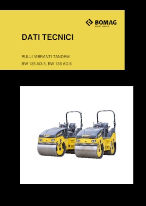 Compattatori stradali vibranti tandem Bomag BW 138 AD-5