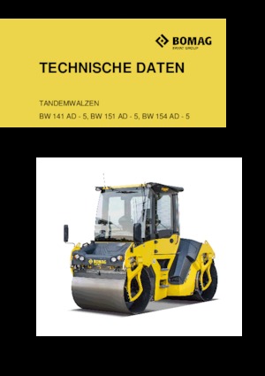 Compattatori stradali vibranti tandem Bomag BW 151 AD-5