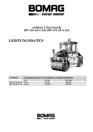 Compattatori stradali vibranti tandem Bomag BW 154 AP-4 AM
