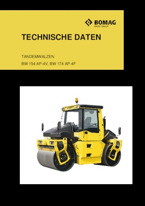 Compattatori stradali vibranti tandem Bomag BW 174 AP 4f