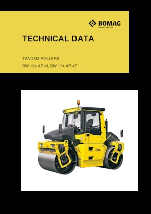Compattatori stradali vibranti tandem Bomag BW 174 APO 4f