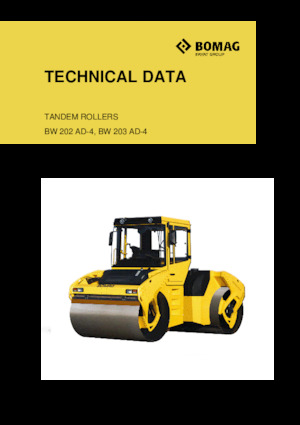 Compattatori stradali vibranti tandem Bomag BW 203 SL-4