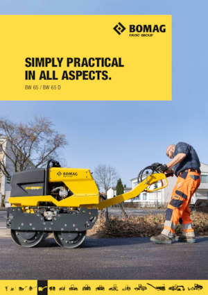 Compattatori stradali vibranti tandem Bomag BW 65