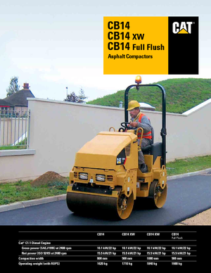 Compattatori stradali vibranti tandem Caterpillar CB14