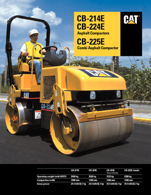 Compattatori stradali vibranti tandem Caterpillar CB 224 E