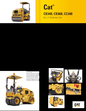Compattatori stradali vibranti tandem Caterpillar CB34B