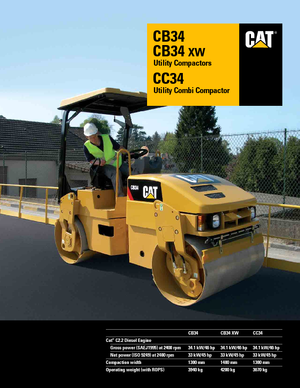 Compattatori stradali vibranti tandem Caterpillar CB34