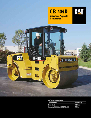 Compattatori stradali vibranti tandem Caterpillar CB434D