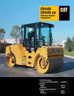 Compattatori stradali vibranti tandem Caterpillar CB434D