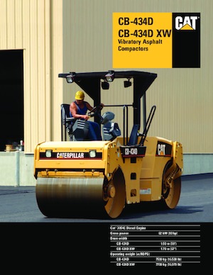 Compattatori stradali vibranti tandem Caterpillar CB-434D XW