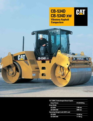 Compattatori stradali vibranti tandem Caterpillar CB534D