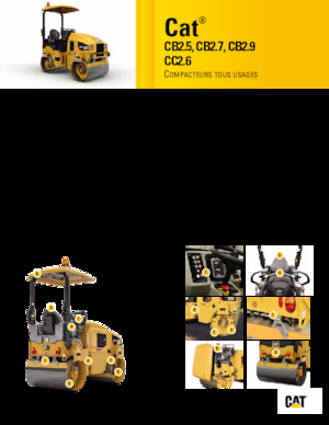 Compattatori stradali vibranti tandem Caterpillar CB2.5