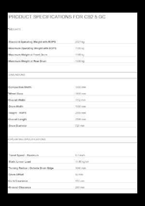 Compattatori stradali vibranti tandem Caterpillar CB2.5 GC