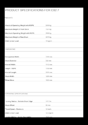 Compattatori stradali vibranti tandem Caterpillar CB2.9
