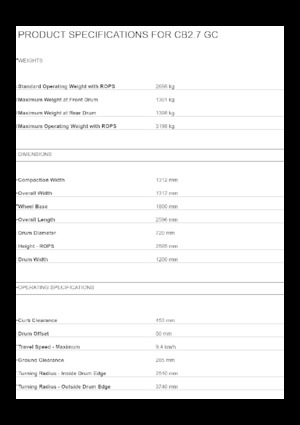 Compattatori stradali vibranti tandem Caterpillar CB2.7 GC