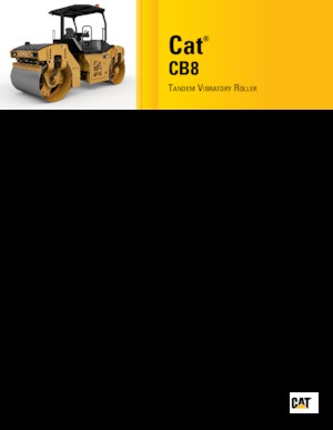 Compattatori stradali vibranti tandem Caterpillar CB8
