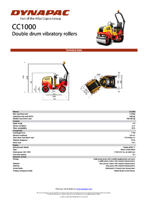 Compattatori stradali vibranti tandem Dynapac CC 1000