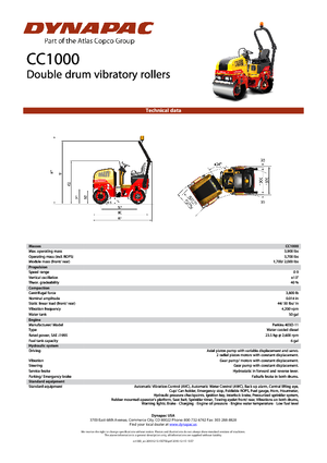 Compattatori stradali vibranti tandem Dynapac CC 1000