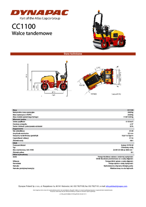 Compattatori stradali vibranti tandem Dynapac CC 1100