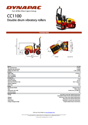 Compattatori stradali vibranti tandem Dynapac CC 1100