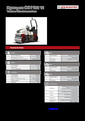 Compattatori stradali vibranti tandem Dynapac CC 1100 VI