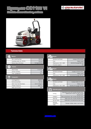 Compattatori stradali vibranti tandem Dynapac CC 1100 VI