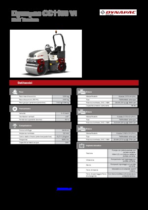 Compattatori stradali vibranti tandem Dynapac CC 1100 VI