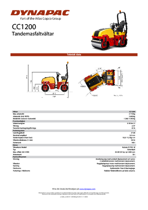 Compattatori stradali vibranti tandem Dynapac CC 1200