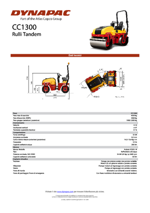 Compattatori stradali vibranti tandem Dynapac CC 1300